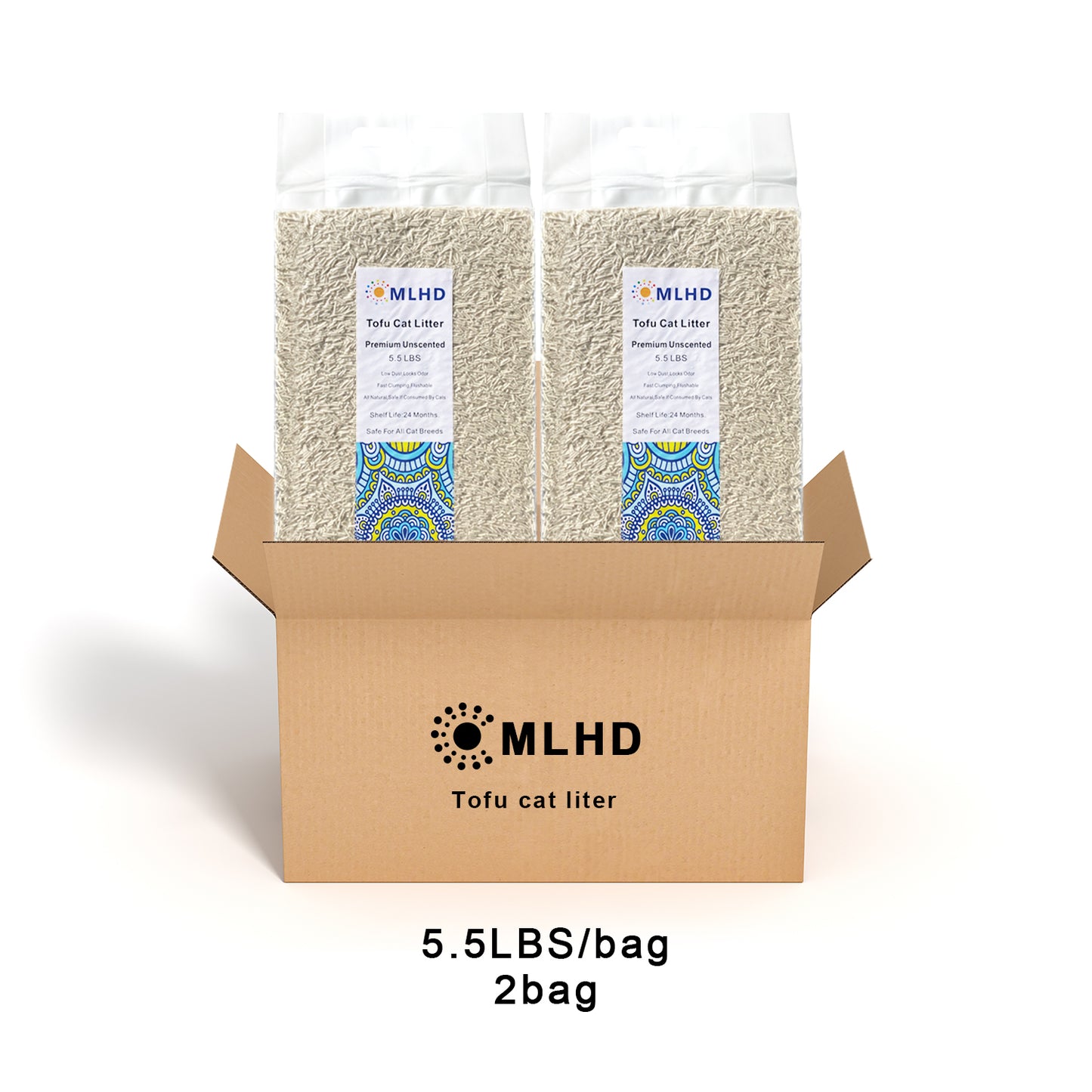 MLHD Premium Unscented Tofu Cat Litter