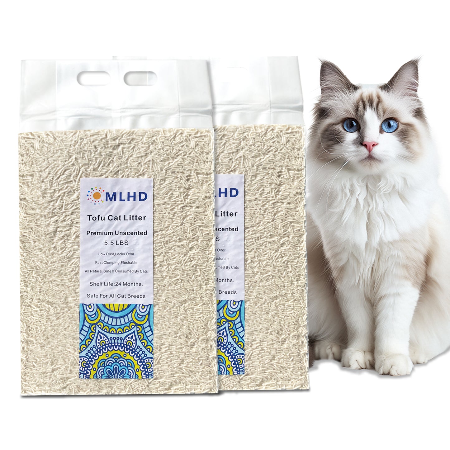 MLHD Premium Unscented Tofu Cat Litter